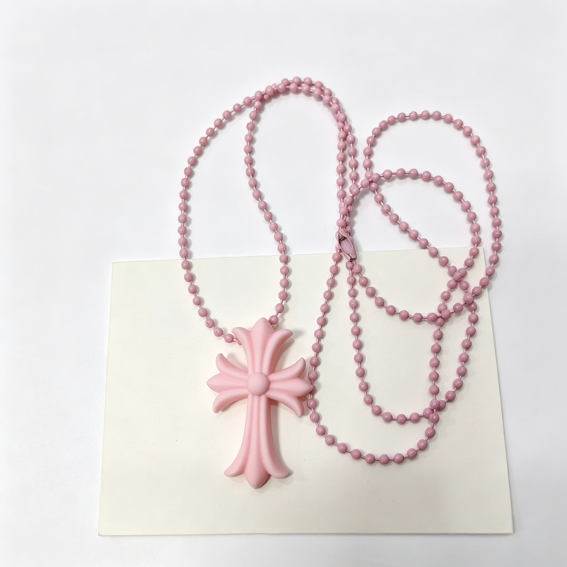 Chrome Hearts Colorful Cross and Heart Shaped Necklaces